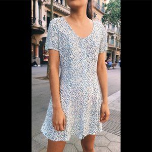 Brandy Melville Lara Floral Button Mini Dress